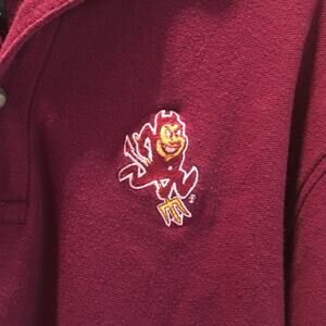 ASU FANS TEAM Colors polo shirt collared SMALL